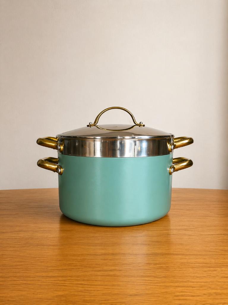 Greenpan met stoomrek, Huis en Inrichting, Kookpan of Snelkookpan, Overige materialen, Ophalen of Verzenden, Zo goed als nieuw