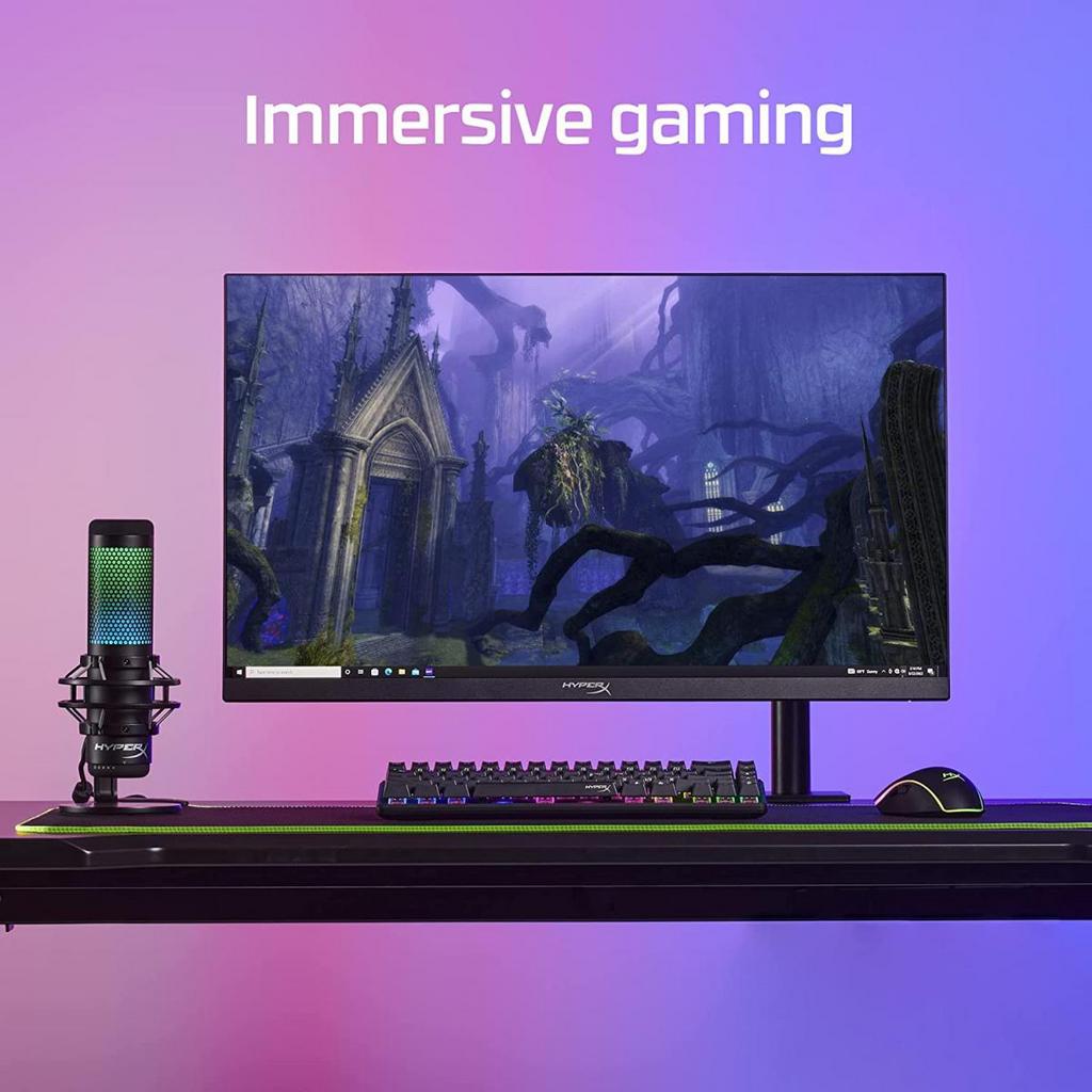 HyperX armada 25-monitor met monitorarm, Computers en Software, Monitoren, Gaming, IPS, Full HD, Zo goed als nieuw