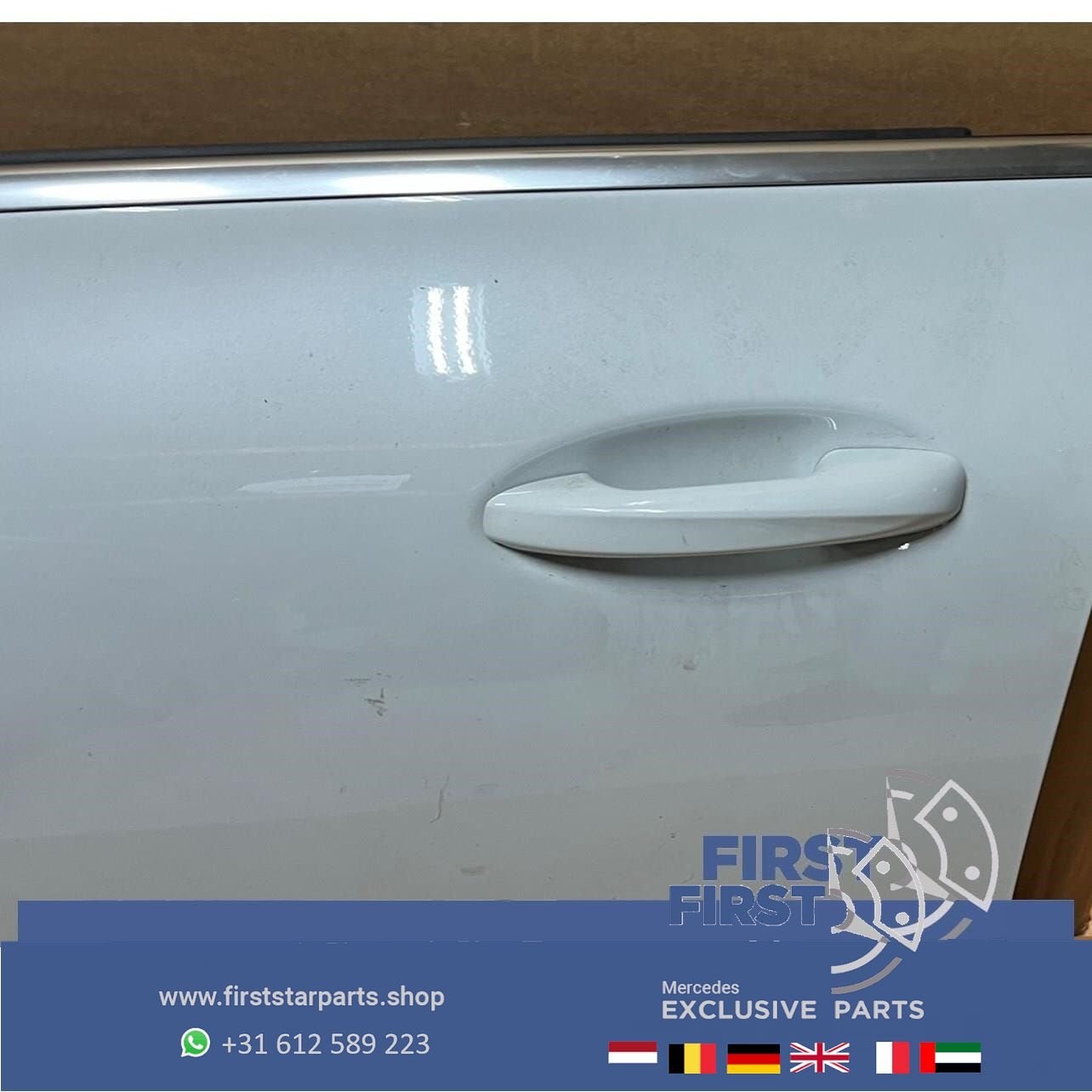 W118 C118 X118 CLA DEUR PORTIER WIT COMPLEET LINKSVOOR Merce, Auto-onderdelen, Gebruikt, -, Deur, Voor