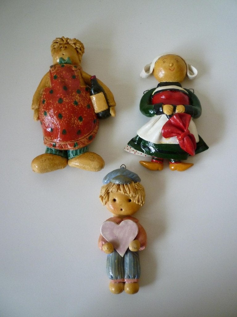 Lot de 3 figurines en pâte à pain, Enlèvement ou Envoi