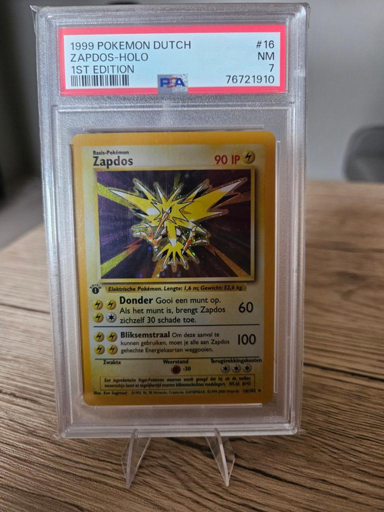 Base set holo zapdos psa 7, Ophalen of Verzenden