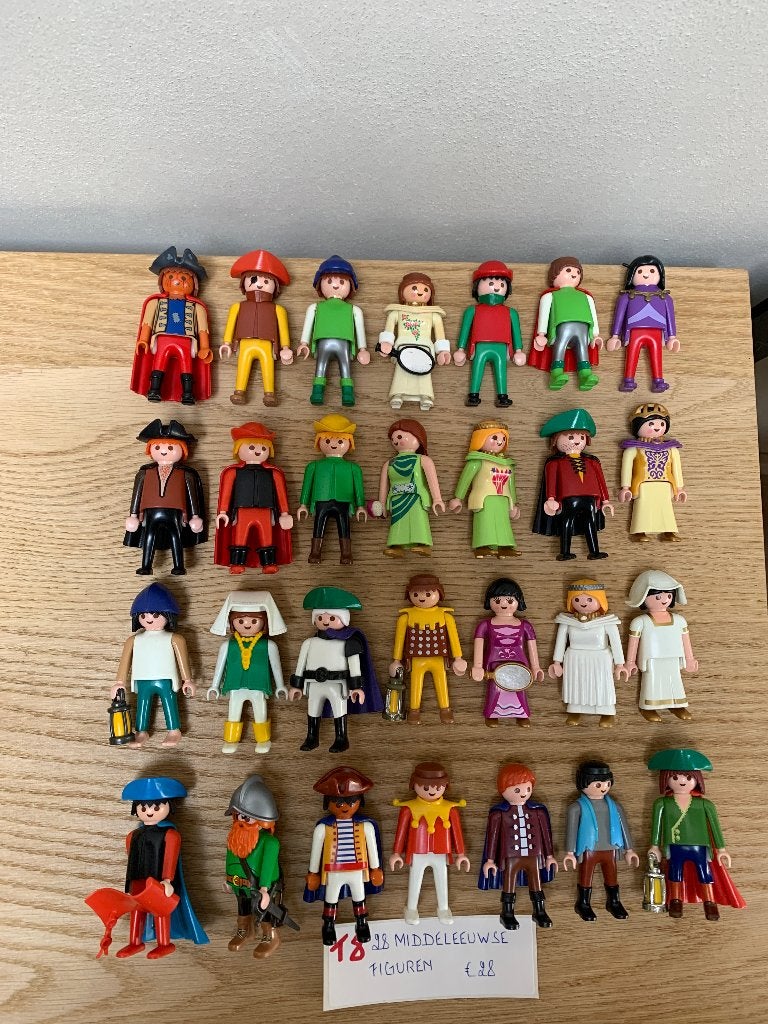 PLAYMOBIL: T8: LOT 28 MIDDELEEUWSE FIGUREN, Kinderen en Baby's, Speelgoed | Playmobil, Losse onderdelen, Zo goed als nieuw, Figuren