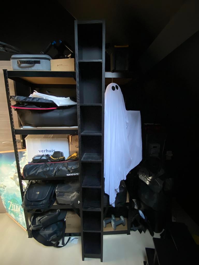 08x IKEA GNEDBY Zwart, Huis en Inrichting, Kasten | Boekenkasten, Gebruikt, Minder dan 50 cm, 200 cm of meer, Minder dan 25 cm