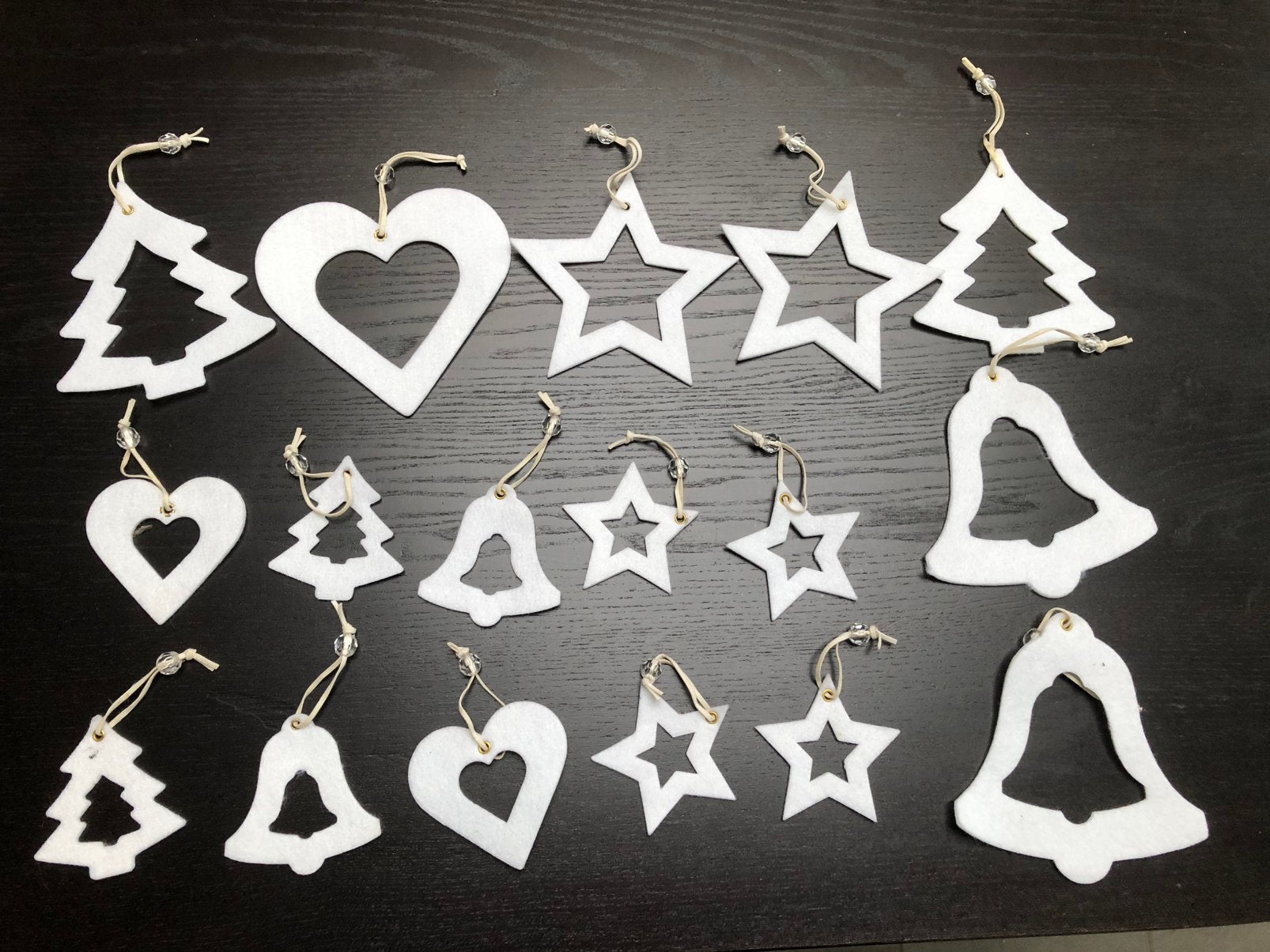 Kerstboom decoratie witte hangers, Ophalen, Zo goed als nieuw
