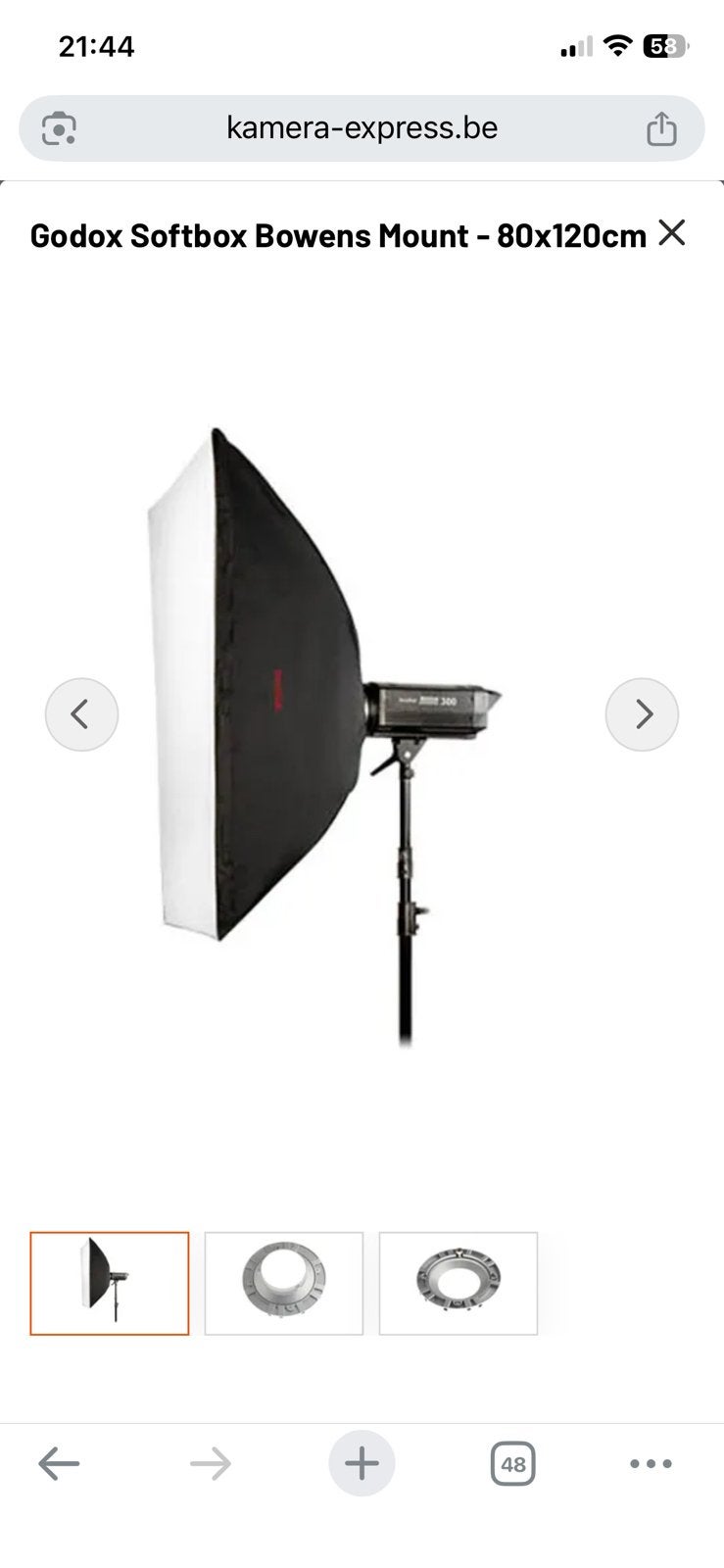 Softbox 120x80cm Godox, Ophalen, Gebruikt, Godox