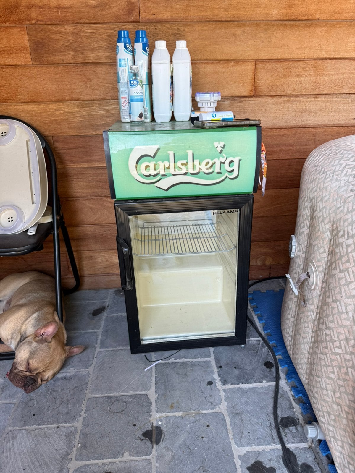 Carlsberg koelkast, Ophalen, Gebruikt