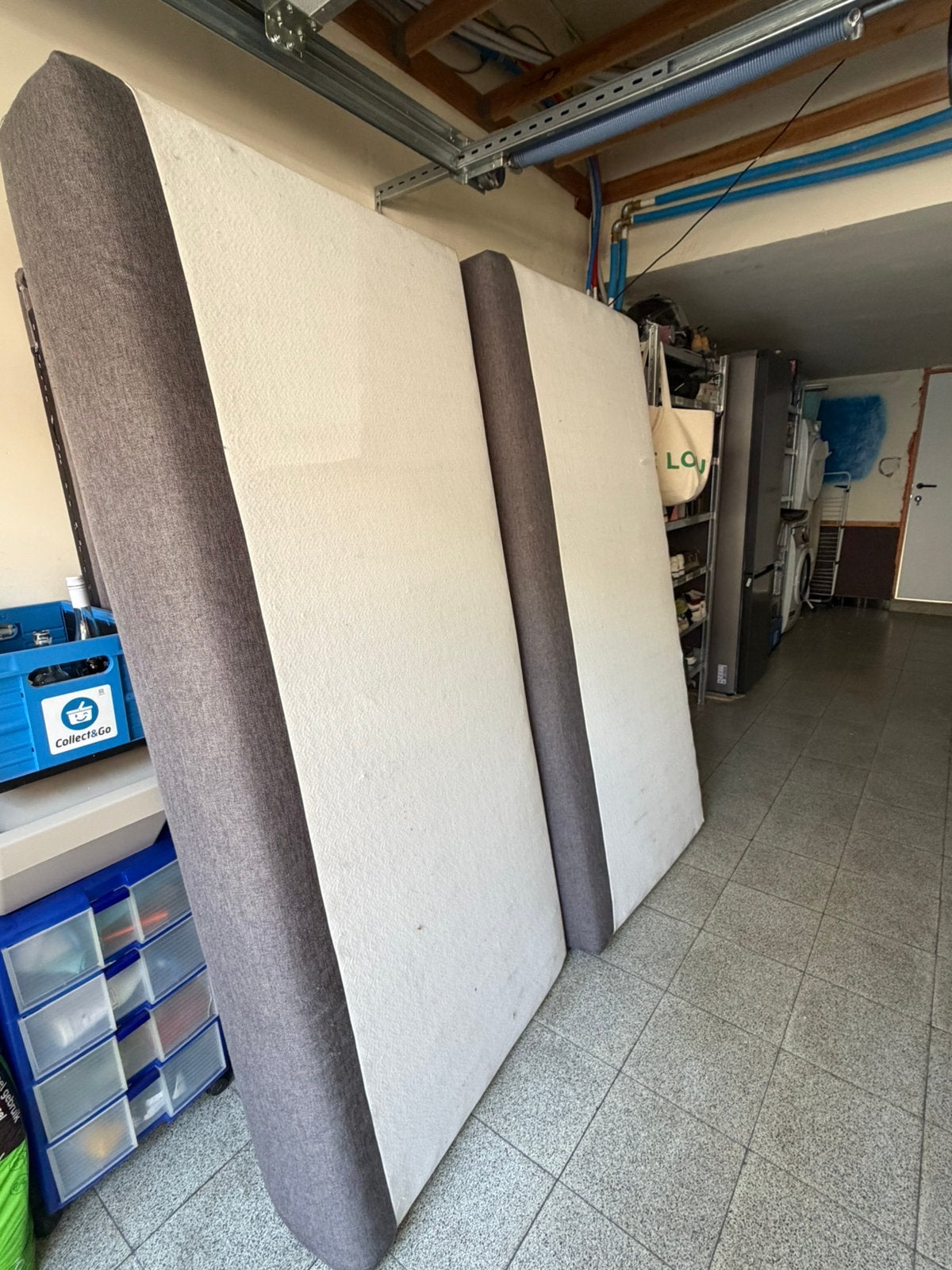 Boxspring, Huis en Inrichting, Slaapkamer | Bedden, Ophalen, Zo goed als nieuw, 200 cm
