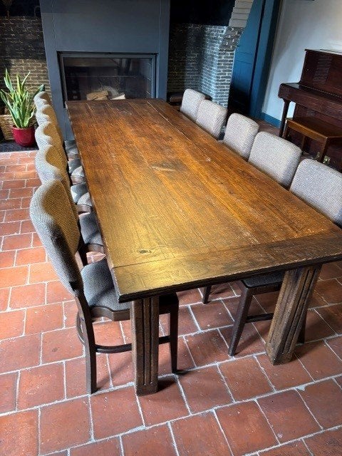 antieke tafel, Huis en Inrichting, Ophalen, Gebruikt, Eikenhout, 200 cm of meer