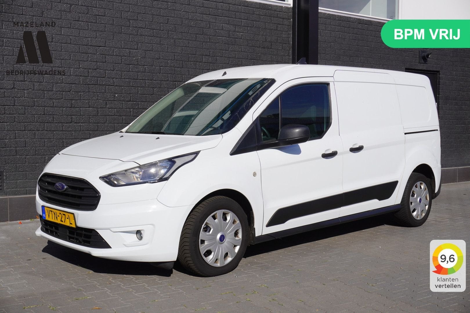 Ford Transit Connect 1.5 EcoBlue 100PK L2 EURO 6 - Airco - N, Auto's, Wit, Bedrijf, 148 g/km, Ford