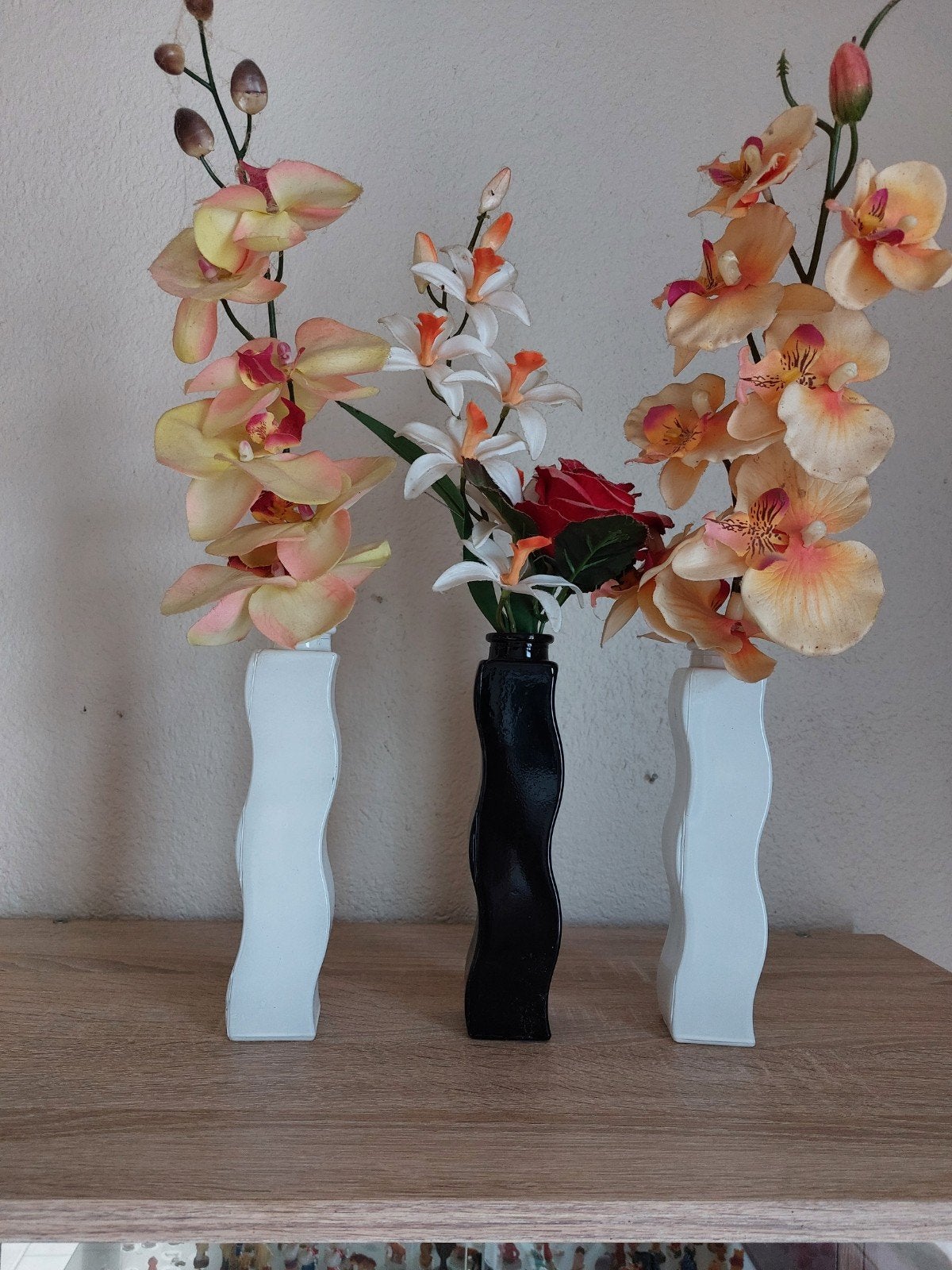 Lot de 3 vases soliflores design (20 cm), Maison & Meubles, Enlèvement ou Envoi
