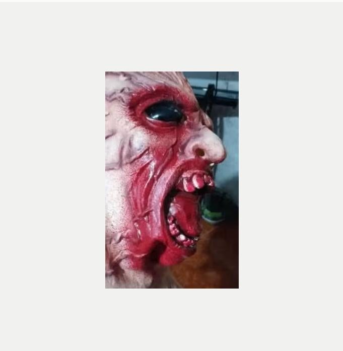 Enge Zombie met kale kop full face latex masker, Verzenden, Nieuw