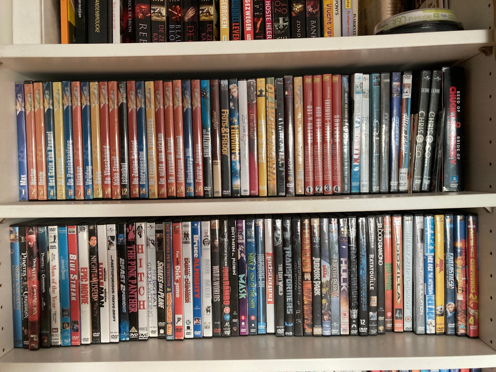 +- 300 dvd’s, Cd's en Dvd's, Ophalen, Zo goed als nieuw