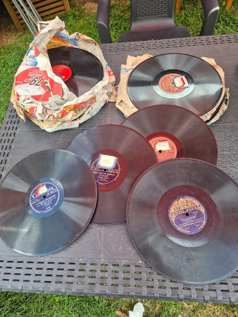 lot de 50 disques 78 tours (vintage), Enlèvement, Utilisé