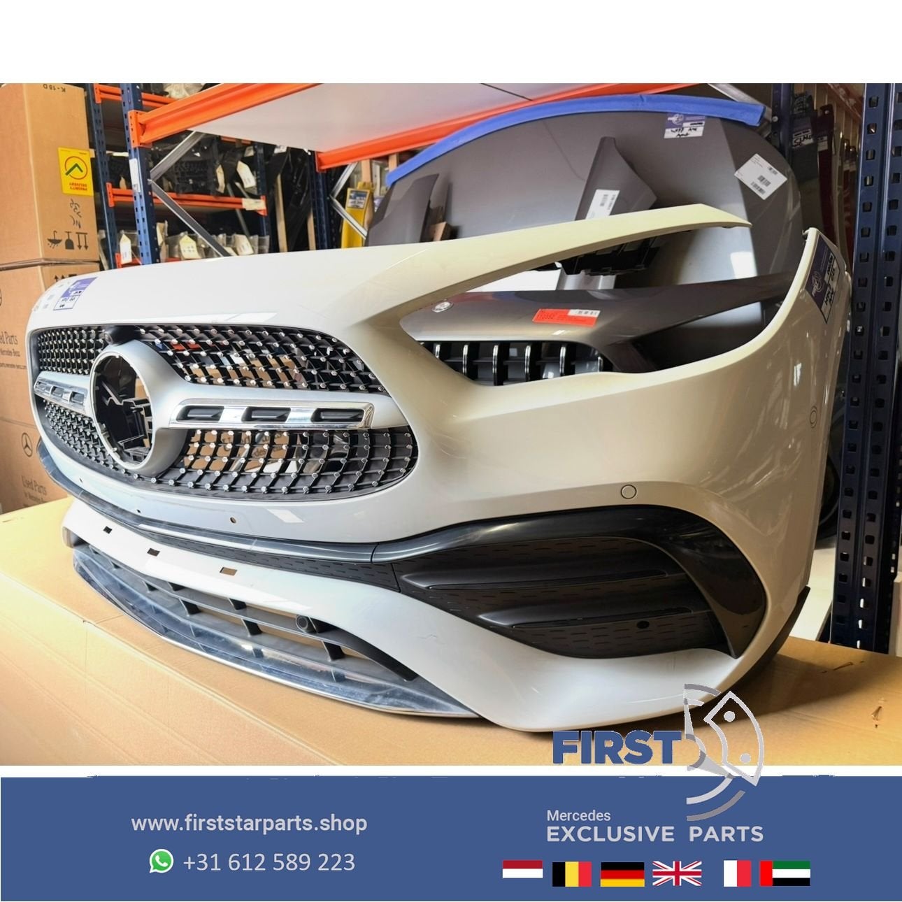 W247 H247 GLA AMG LINE VOORBUMPER A2478804606 ZWART WIT GRIJ