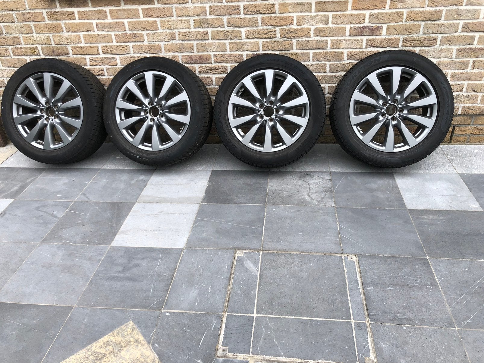 4 velgen voor Mercedes GLC 235x55x19, Gebruikt, 255 mm, Velg(en), All Season