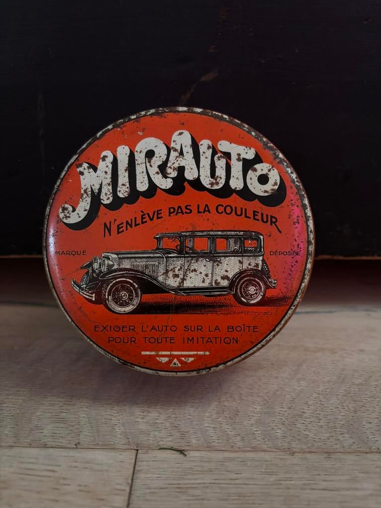 Boite ancienne mirauto blik niet olie pas bidon d’huile, Collections, Enlèvement ou Envoi, Comme neuf