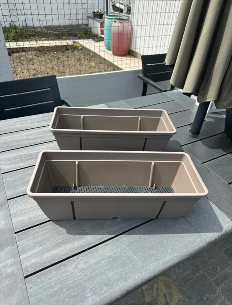 Boîtes à fleurs ~ L 49,5 cm x L 20,5 cm x H 15 cm, Jardin & Terrasse, Moins de 30 cm, Enlèvement ou Envoi, Balcon, Utilisé