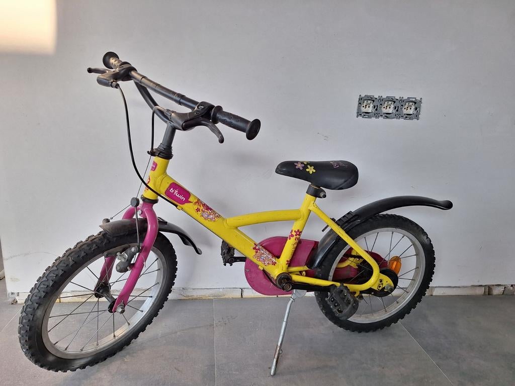 B-twin kinderfiets 16 inch meisje, Ophalen, Gebruikt, 16 tot 20 inch