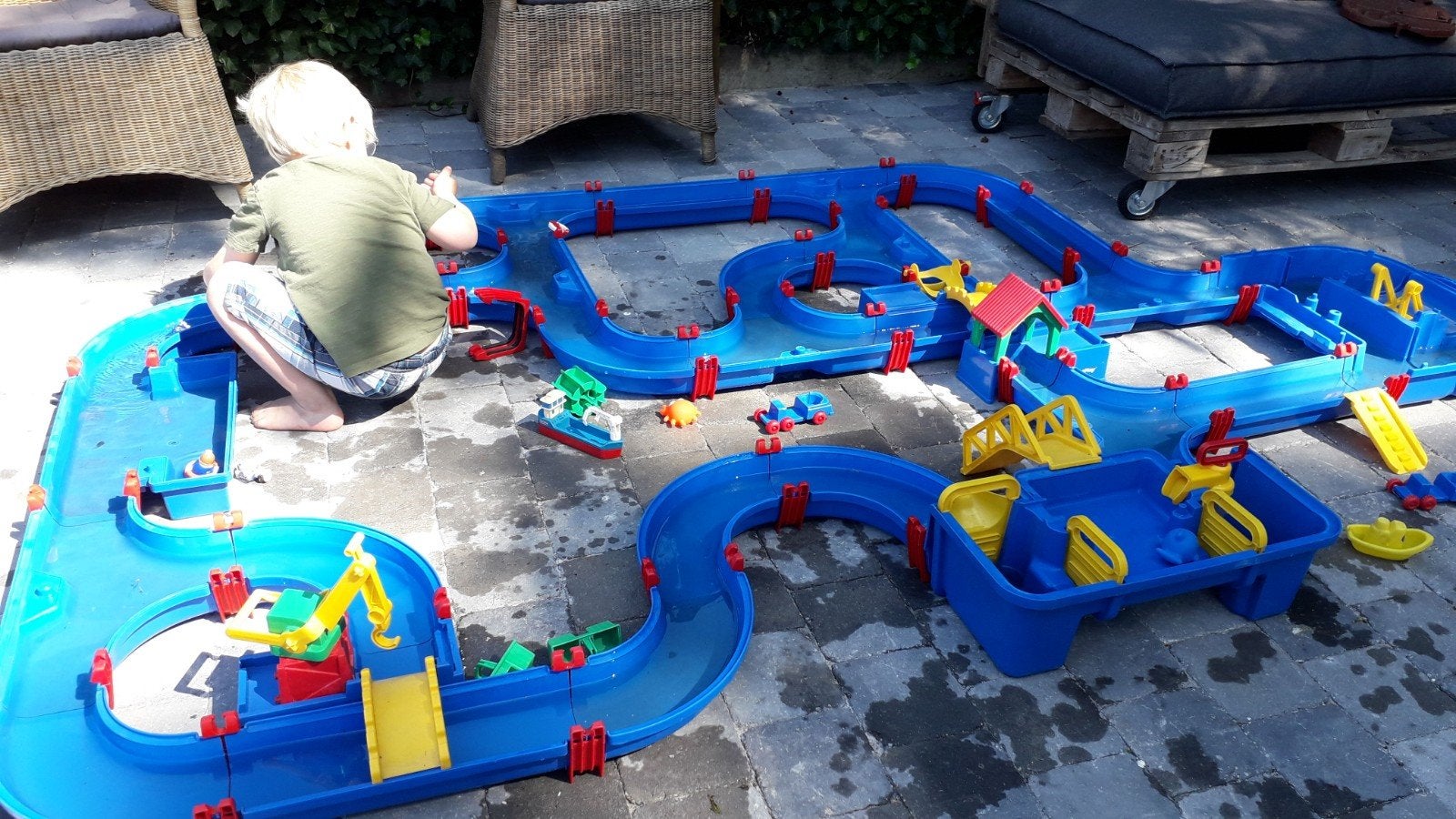Aquaplay waterbaan XXL, Kinderen en Baby's, Speelgoed | Buiten | Los speelgoed, Ophalen of Verzenden, Gebruikt