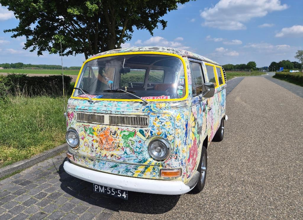 Volkswagen T2a 1968 "Flower Child", Autos, 4 portes, Autres couleurs, Autre carrosserie, 5 places