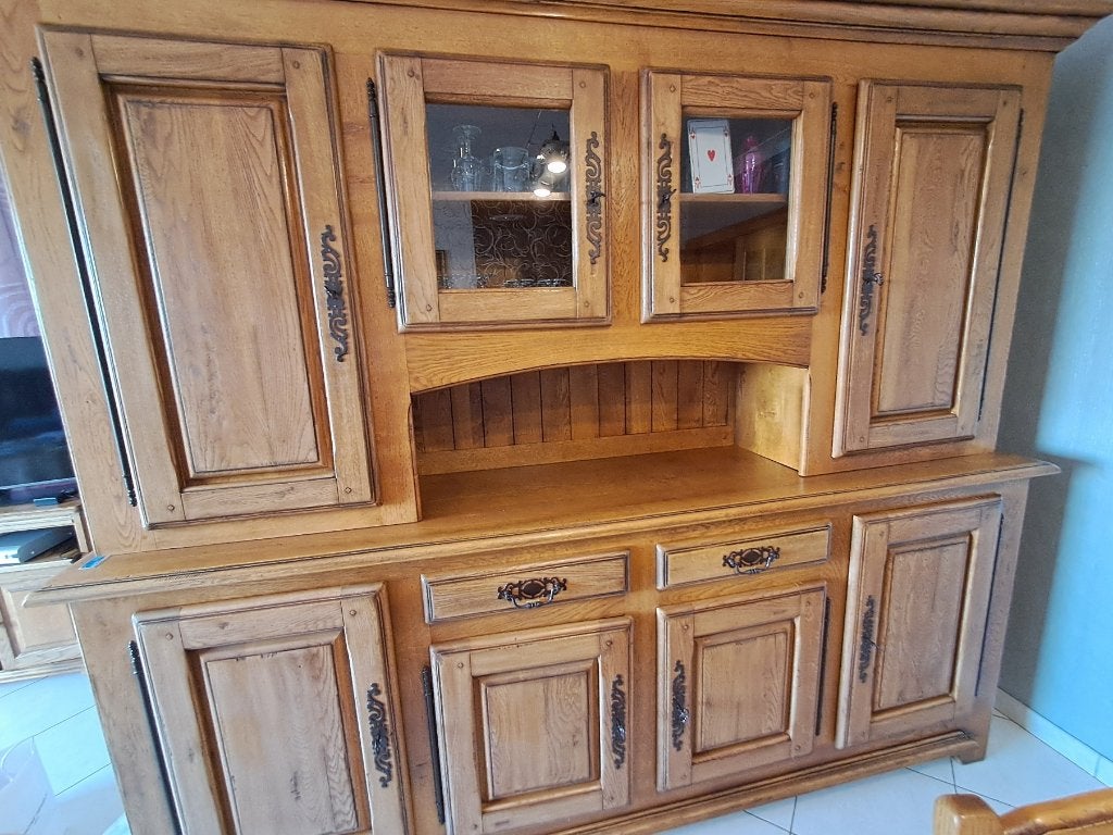 Buffet en chêne, Ophalen, Gebruikt, 200 cm of meer, Eikenhout