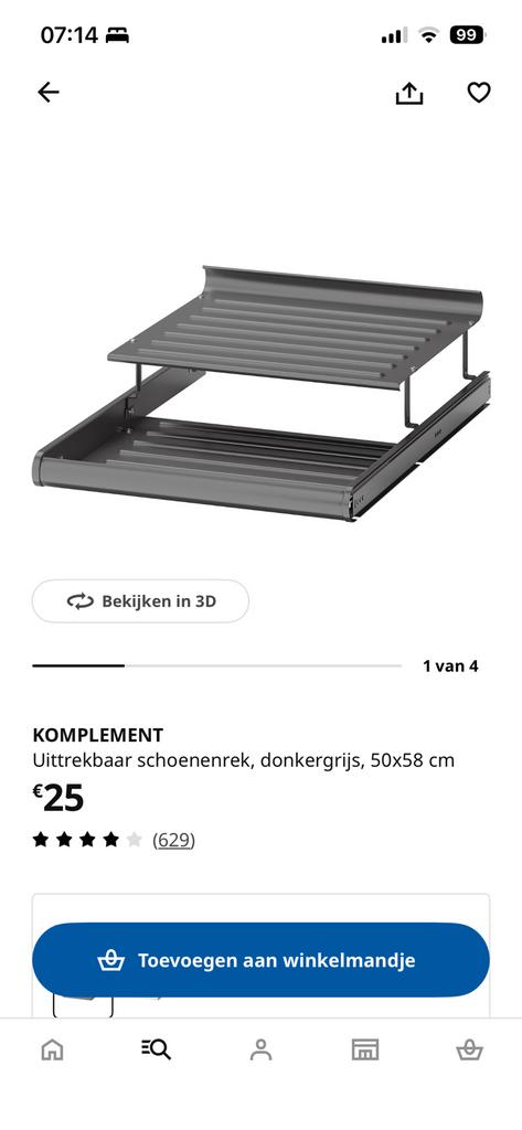 Schoenenrek komplement 75 cm pax, Enlèvement, Comme neuf