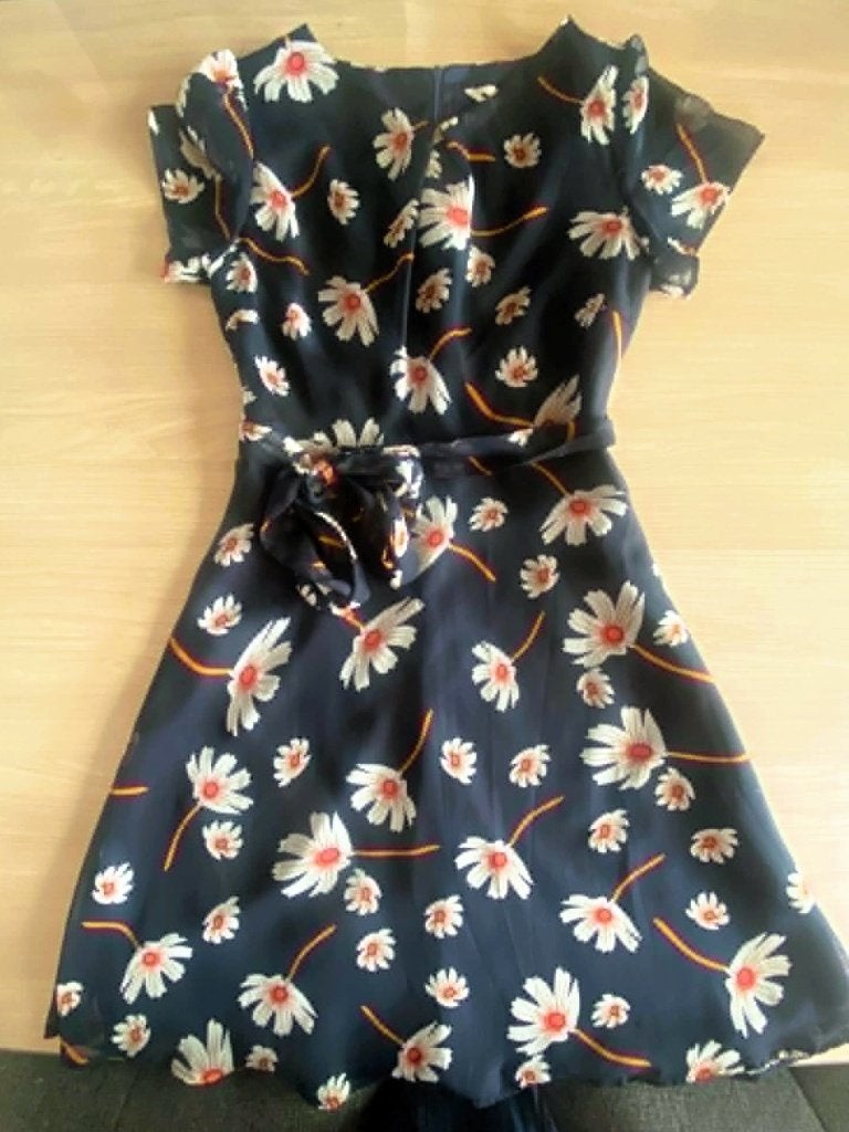gebloemd jurkje - Yumi - maat 36, Blauw, Ophalen of Verzenden, Yumi, Maat 36 (S)