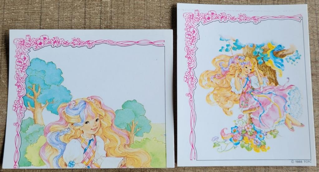 Lady Lovely Locks: 2 oude Panini stickers, Ophalen of Verzenden, Zo goed als nieuw, Strip of Tekenfilm