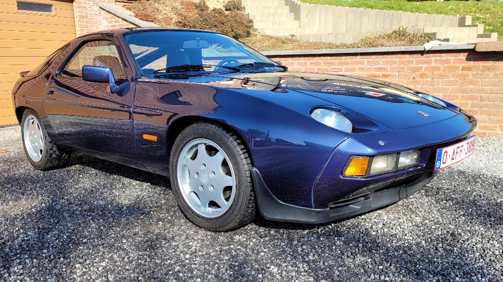 Porsche 928 S2 parfait état, Auto's, Porsche, Bedrijf, Benzine, 3 deurs, Automaat, Blauw, Blauw, Leder, Achterwielaandrijving