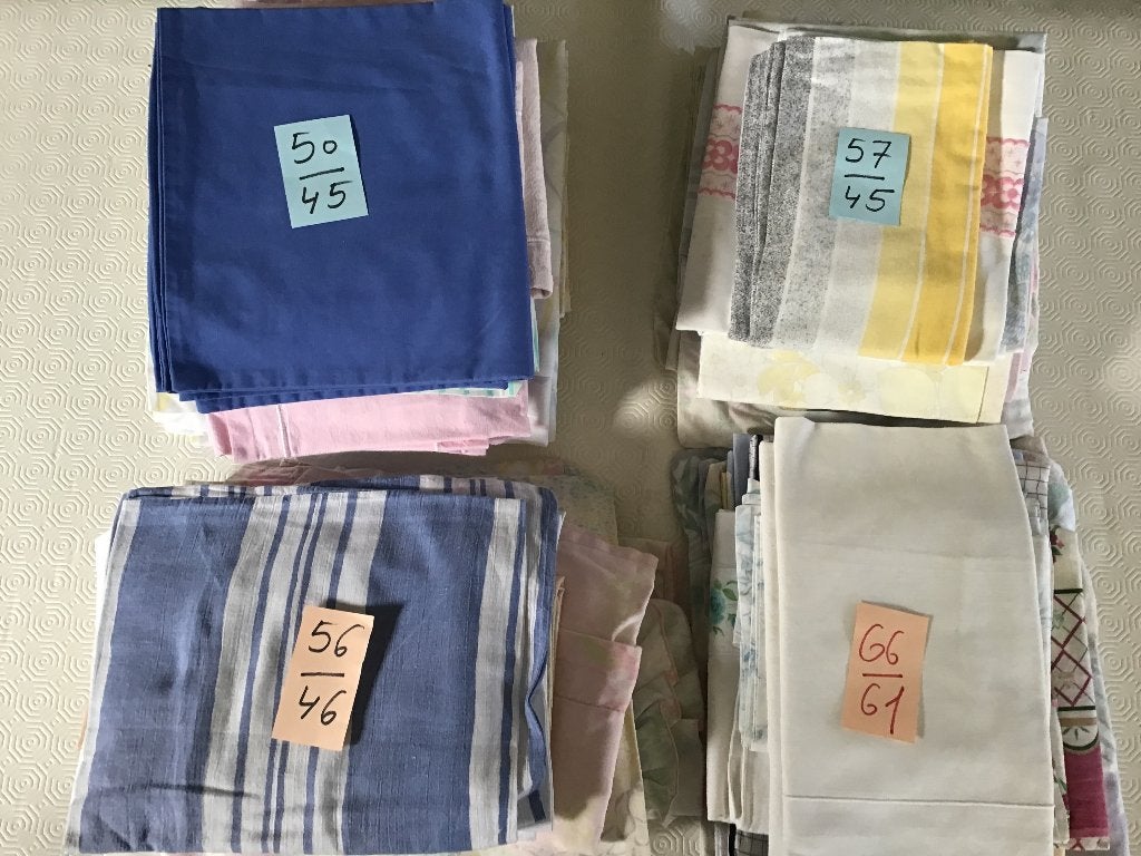 62 taies d'oreiller pour 1 euro chacune, Enlèvement ou Envoi, Comme neuf