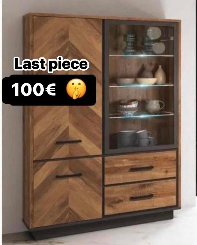 VITRINE KAST NEW, Huis en Inrichting, Kasten | Buffetkasten, Ophalen, Nieuw