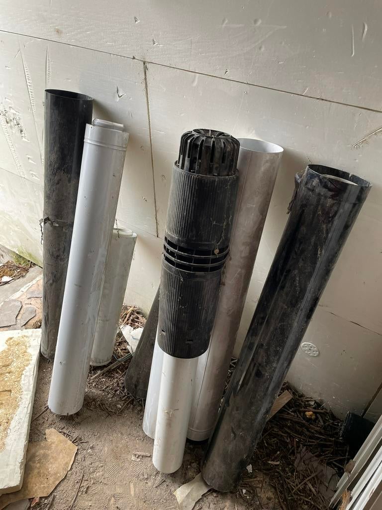 Rookafvoer buizen, Doe-het-zelf en Bouw, Buizen en Afvoer, Ophalen, Zo goed als nieuw
