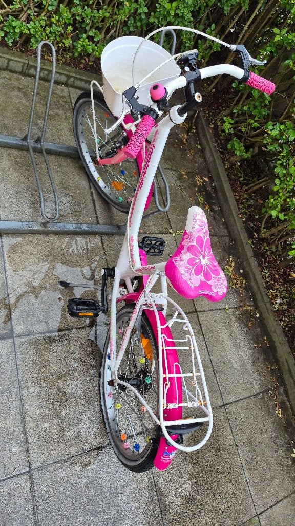 Kinderfiets Meisjes fiets Lombardo Mariposa, Ophalen, Gebruikt, 16 tot 20 inch, Lombardo