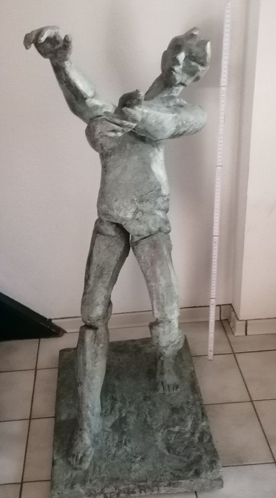 Beeld Willy Meysmans, Antiquités & Art, Art | Sculptures & Bois, Statue, Gips, Femme, 1 mètre - 2 mètres, Europe, Moderne, Gris