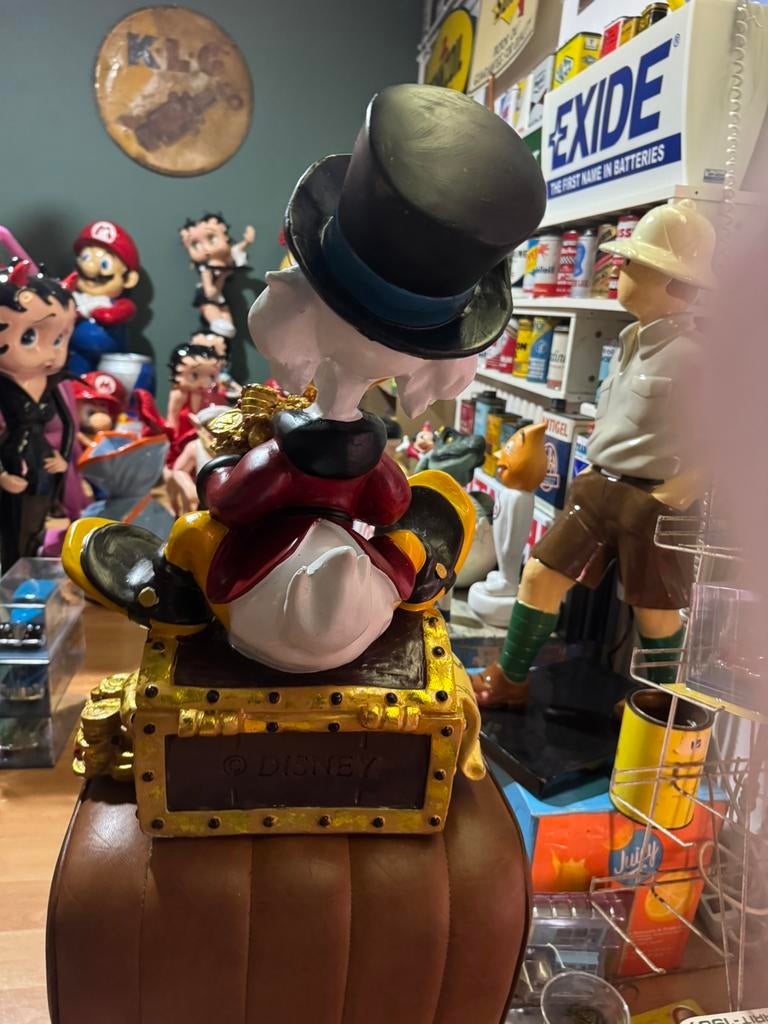 Disney Beeld Dagobert Duck, Ophalen, Overige figuren, Zo goed als nieuw, Beeldje of Figuurtje