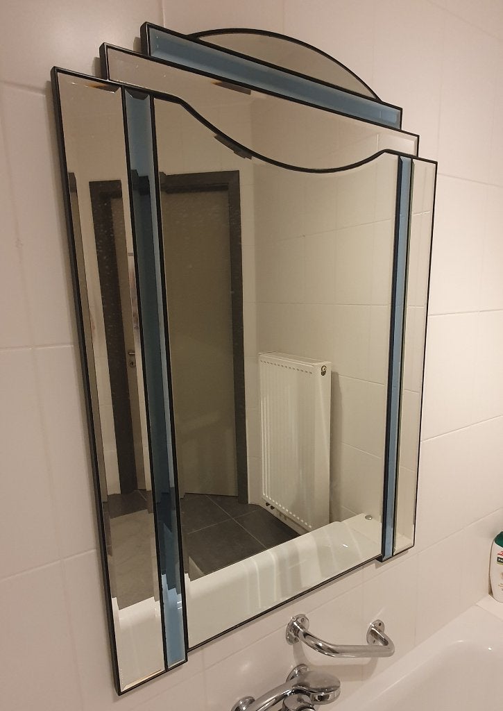 Art deco wandspiegel, 108 x 80 cm, Ophalen, 100 tot 150 cm, 50 tot 100 cm, Rechthoekig