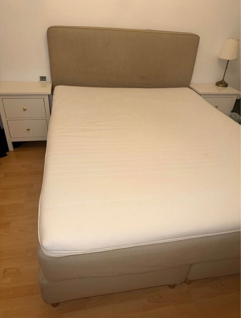 Lit dunvik IKEA 160 x 200, Ophalen, Gebruikt, Beige