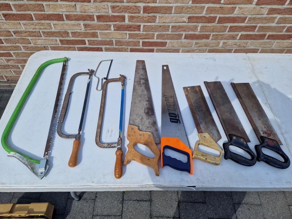 10 ijzer en hout zagen, Jardin & Terrasse, Scies manuelles, Enlèvement