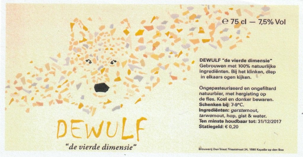bieretiket België Den Triest : Dewulf, Verzamelen, Verzenden, Nieuw, Overige typen, Overige merken