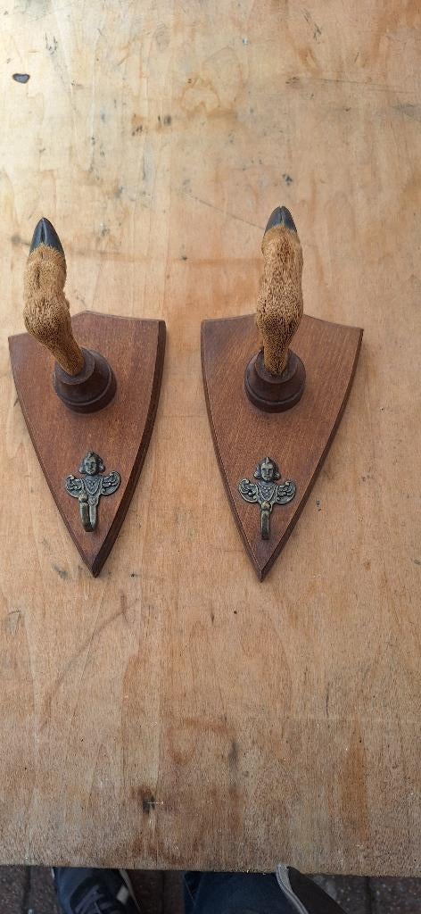 Kapstok met reepoten, Huis en Inrichting, Woonaccessoires | Kapstokken, Ophalen, Gebruikt, Hout, Wandhaken