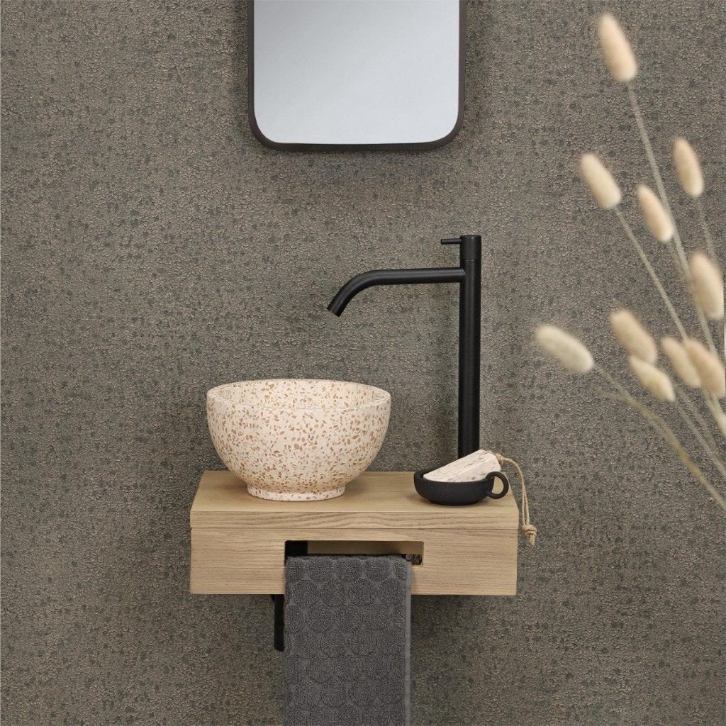 Lavabo Differnz River - 23x23x12cm - terrazzo *NOUVEAU*, Enlèvement ou Envoi, Neuf, Pierre, Lavabo