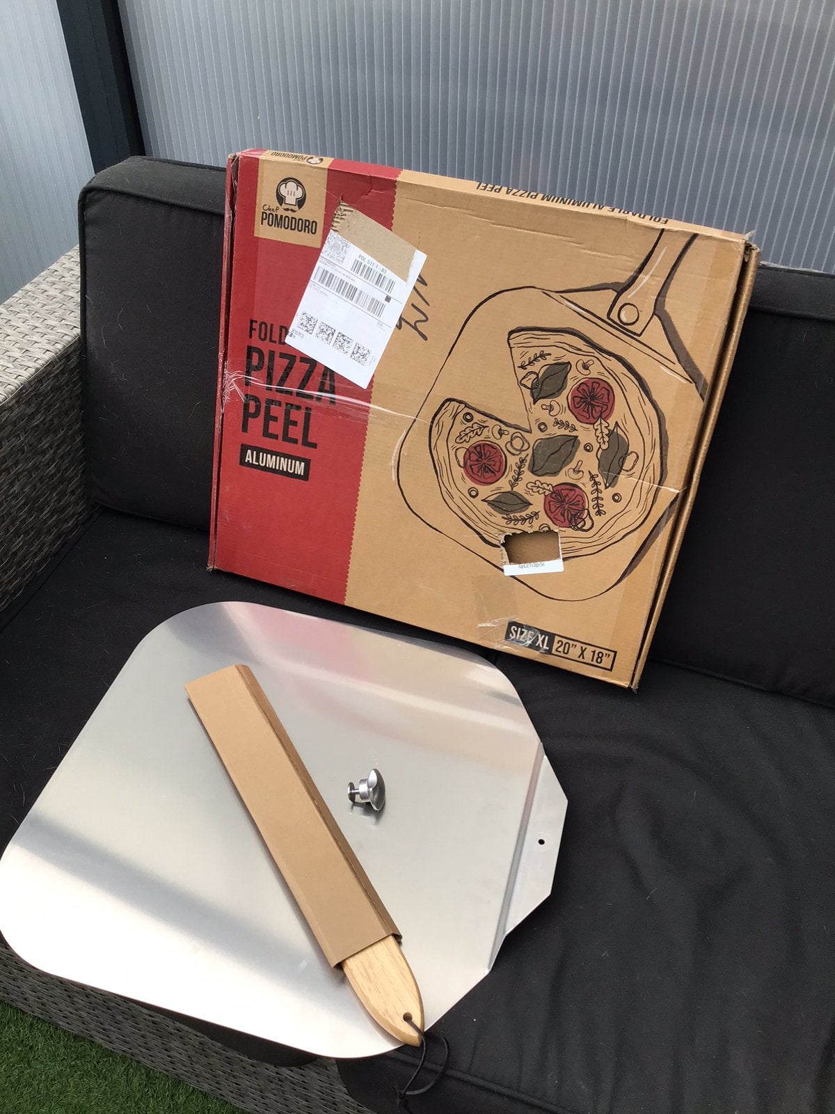 Chef Pomodoro opvouwbare aluminium pizzaschep XL, Overige typen, Ophalen of Verzenden, Nieuw