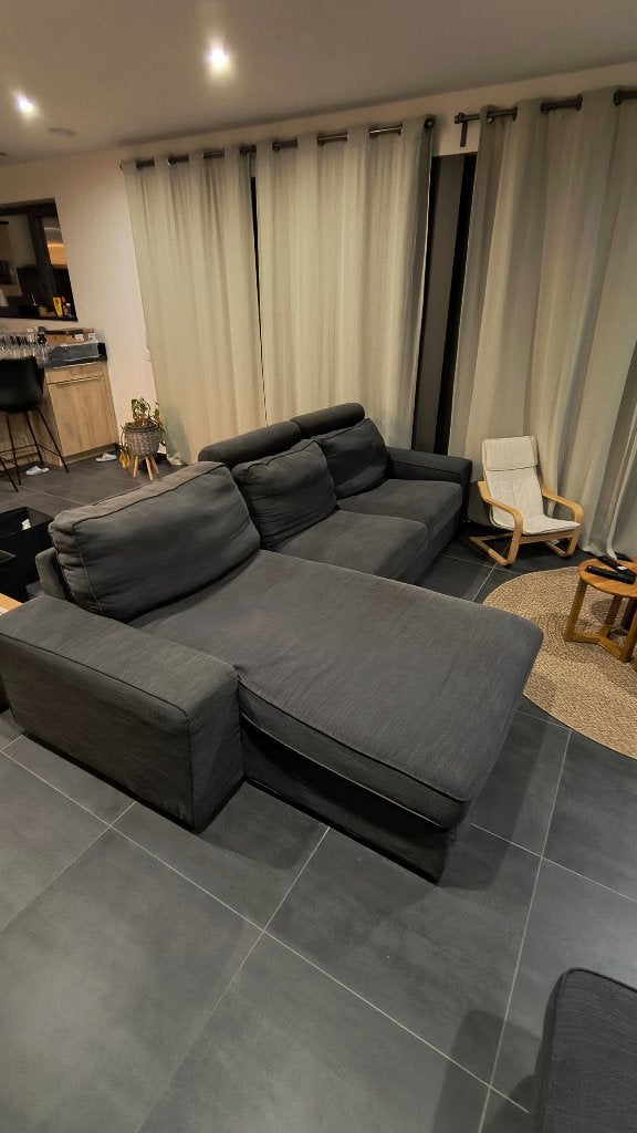 Kivik Ika avec méridienne et repose-pieds, 125 cm ou plus, Enlèvement, Rectangulaire, Tissus