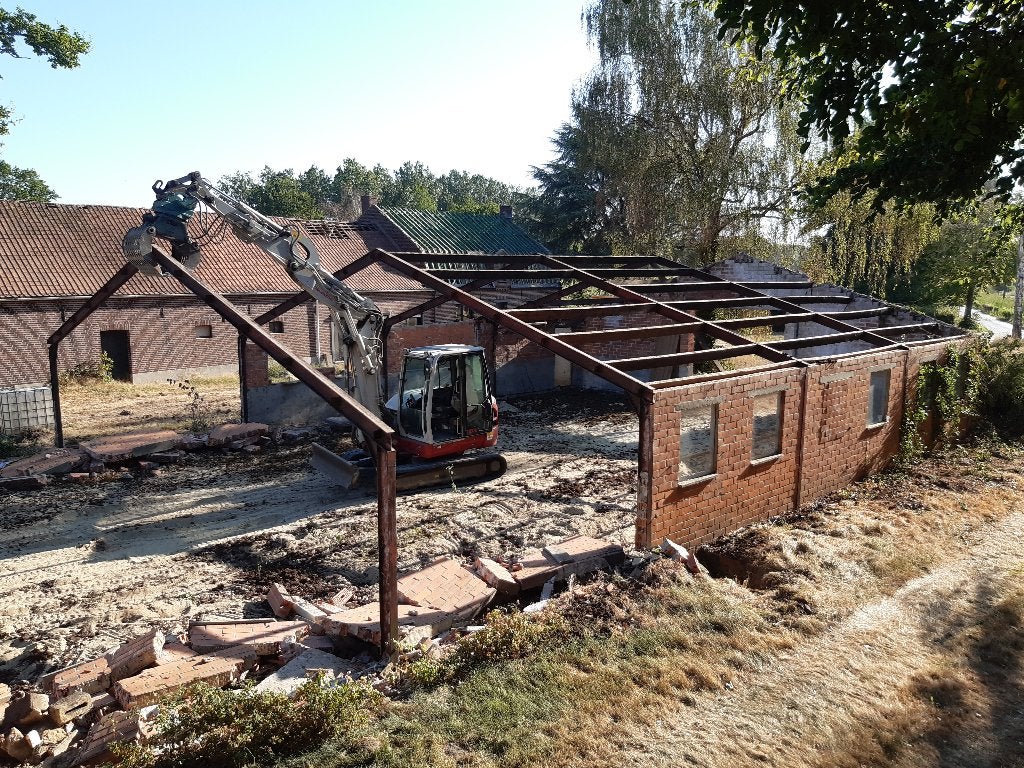 Metalen spanten van stal 12,5m, Doe-het-zelf en Bouw, Ophalen, Gebruikt, IJzer