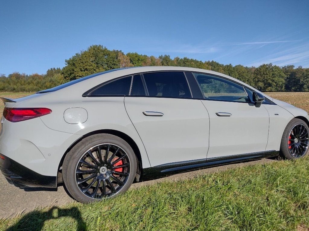 Mercedes EQE 43 AMG, Autos, Cuir, Argent ou Gris, Achat, Noir