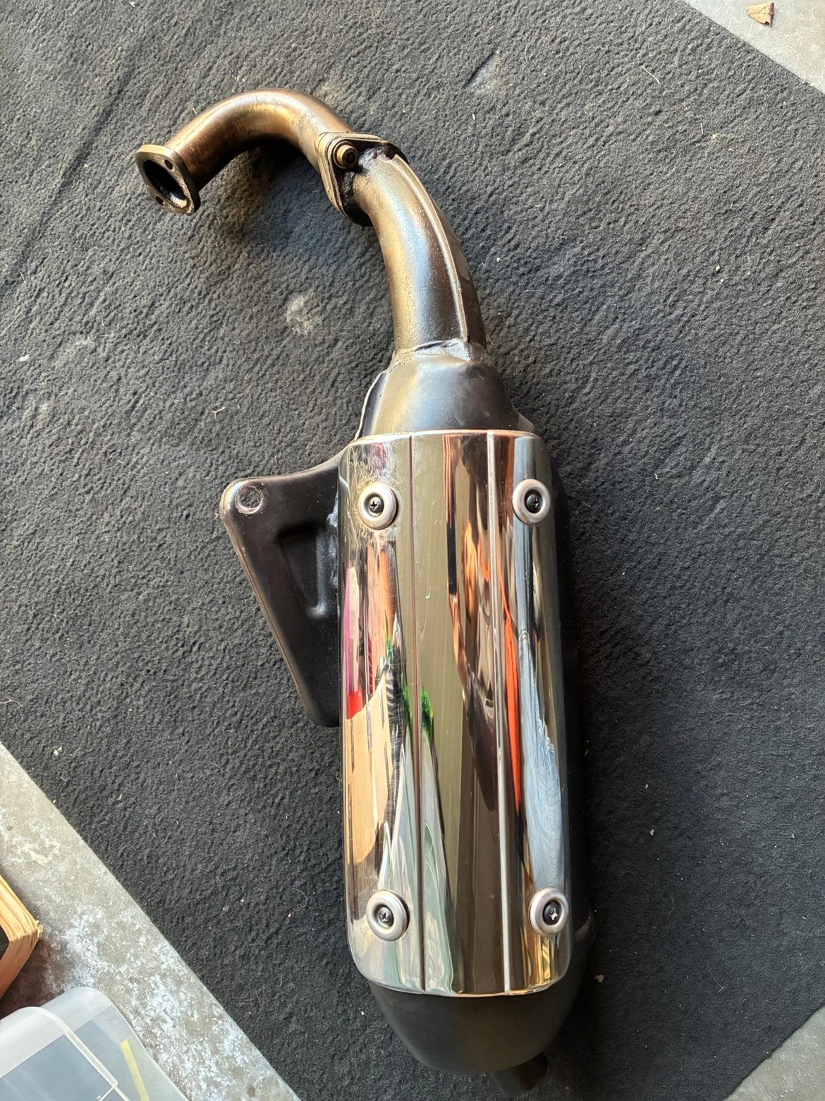 SM06 met RVS bocht 125-180 piaggio, Vélos & Vélomoteurs, Pièces de cyclomoteur | Scooters, Enlèvement ou Envoi, Comme neuf, Piaggio