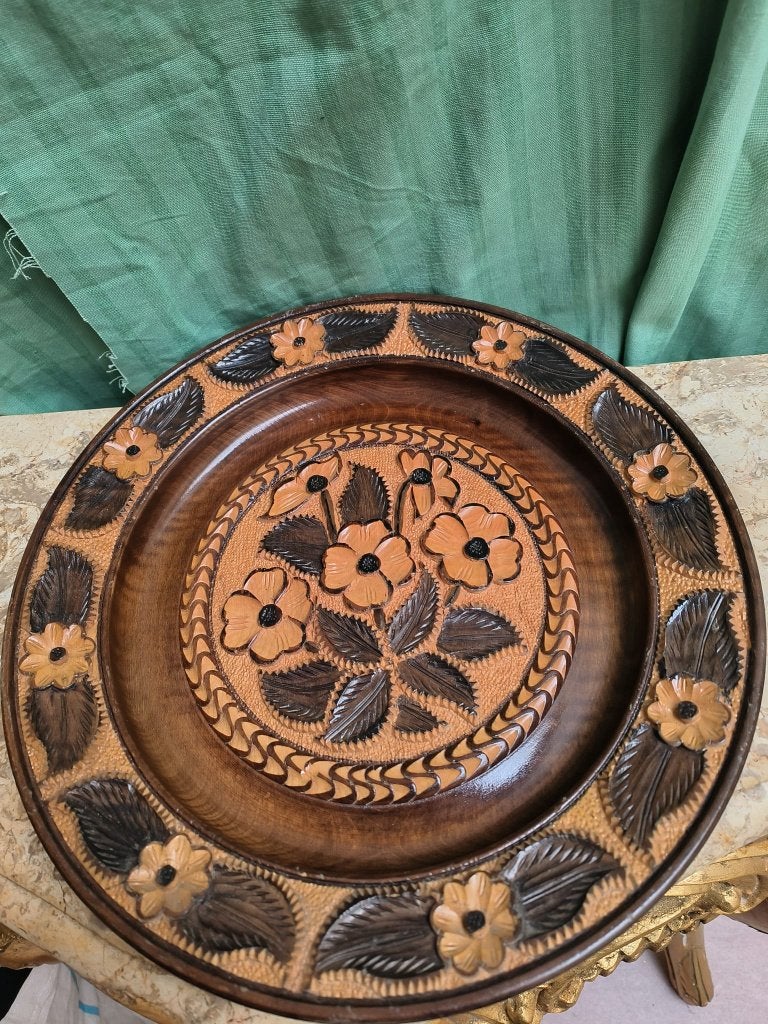 Houten sierbord met hand uitgesneden, Ophalen, Houtsnijwerk, Handgemaakt, 20 - 50 cm