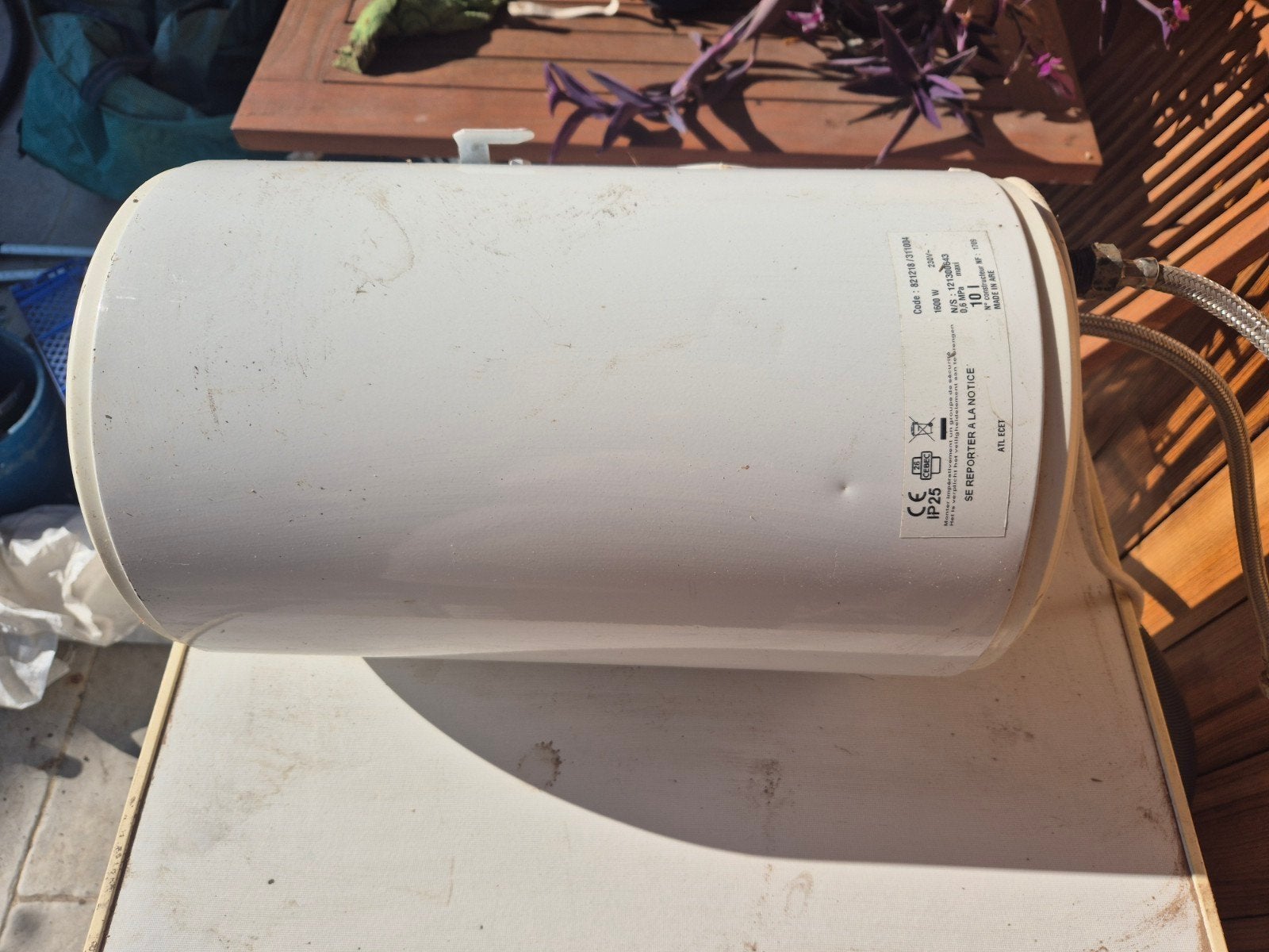 boiler 10 l, Ophalen, Boiler