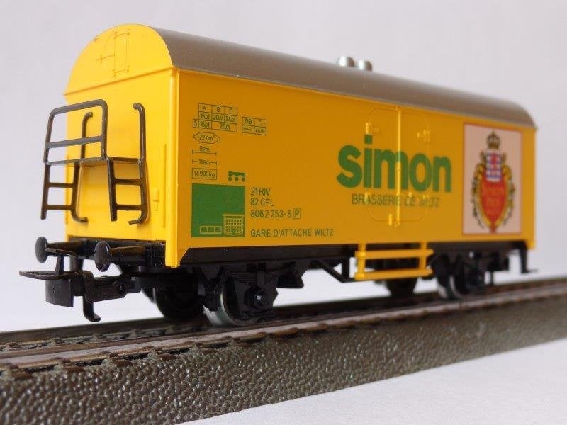 Marklin ho CFL Wagon pub. 'SIMON Brasserie de WILTZ'., Enlèvement ou Envoi, Neuf, Wagon, Märklin