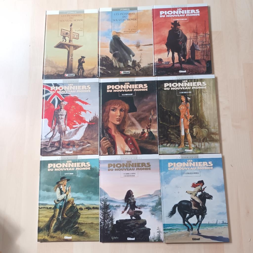 BD Les pionniers du nouveau monde 9 tomes, Livres, BD, JF Charles - Ersel, Plusieurs BD, Enlèvement ou Envoi, Comme neuf